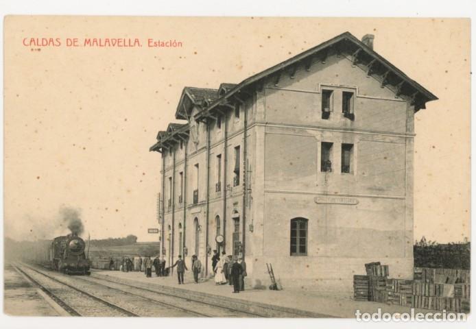 Postales: a11214 6880 Caldes De Malavella Estacion Thomas sc tren ferrocarril