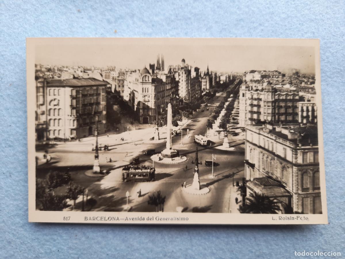 Postales: Barcelona. Avenida del General&iacute;simo. - Foto 1