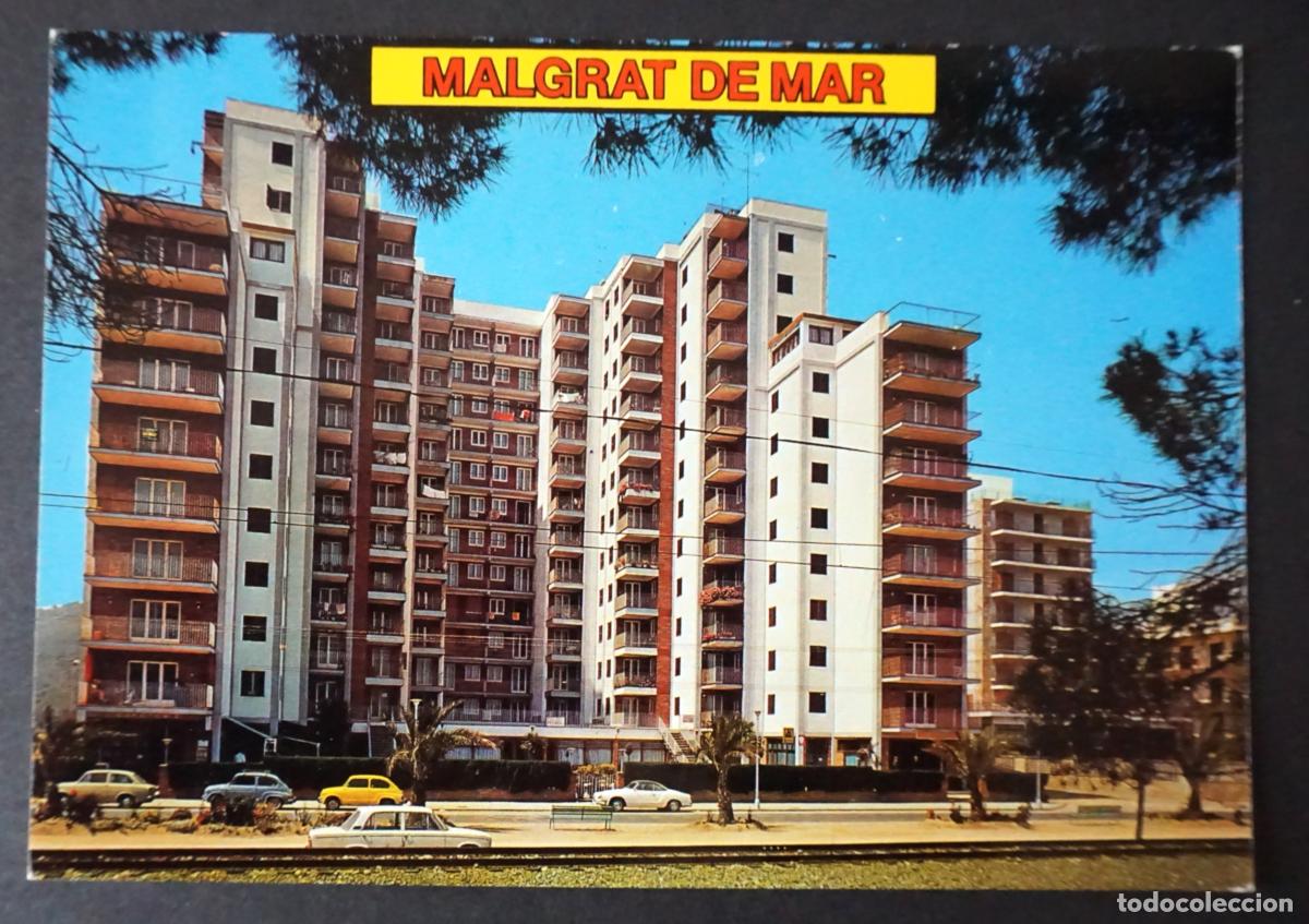 Postales: Apartamentos Malgrat de Mar, postal sin circular del a&ntilde;o 1973