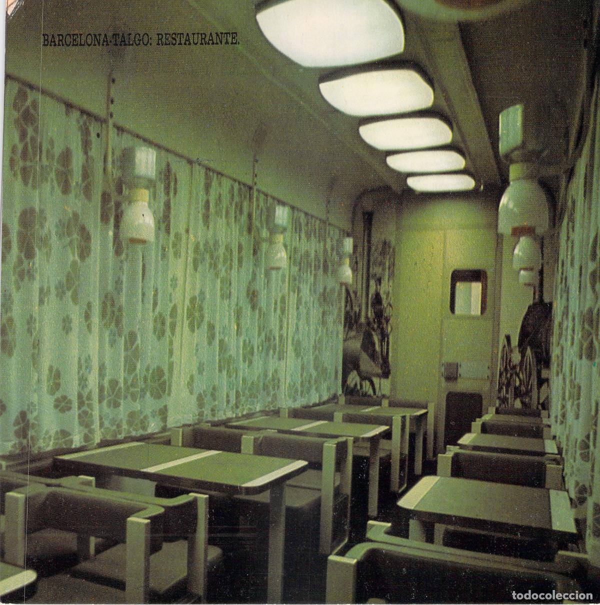 Postales: Postal Vag&oacute;n Restaurante del Tren Barcelona-Talgo
