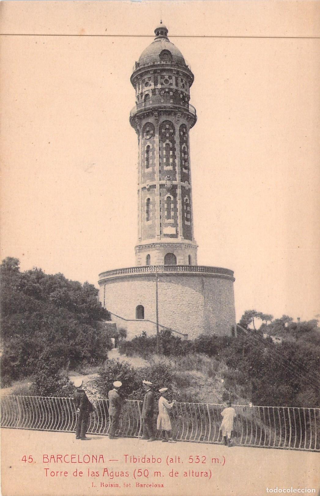 Postales: Postal de la Torre de las Aguas en el Tibidabo, Barcelona