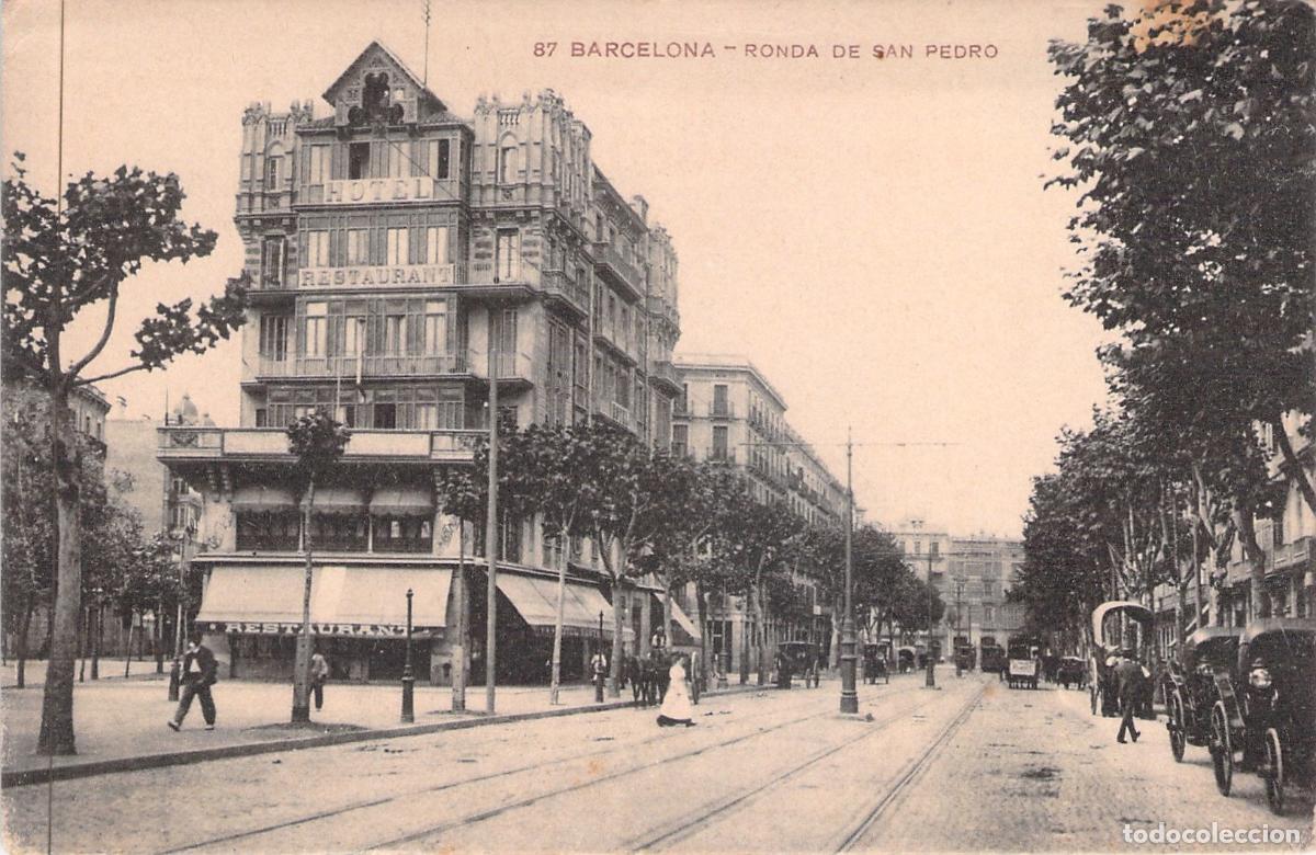 Postales: Postal de Barcelona, Ronda de San Pedro y Hotel Restaurante