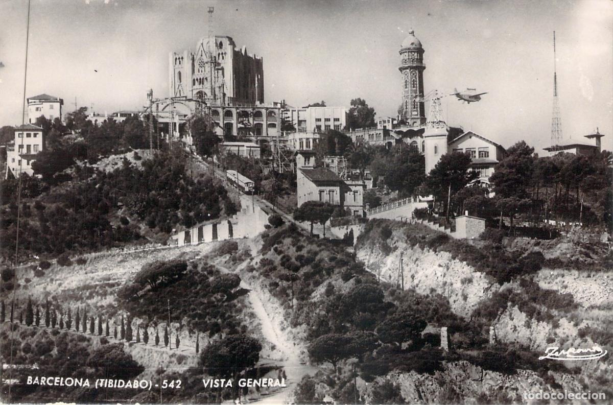 Postales: Postal de la Vista General del Tibidabo en Barcelona, Zerkowitz