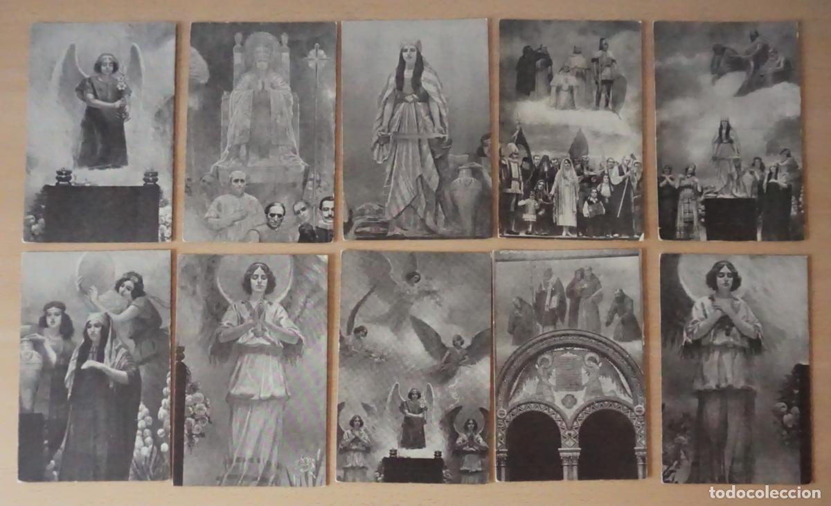 Postales: 10 antiguas postales de Pinturas del Camaril de Nuestra Se&ntilde;ora de la Bonanova (Barcelona)