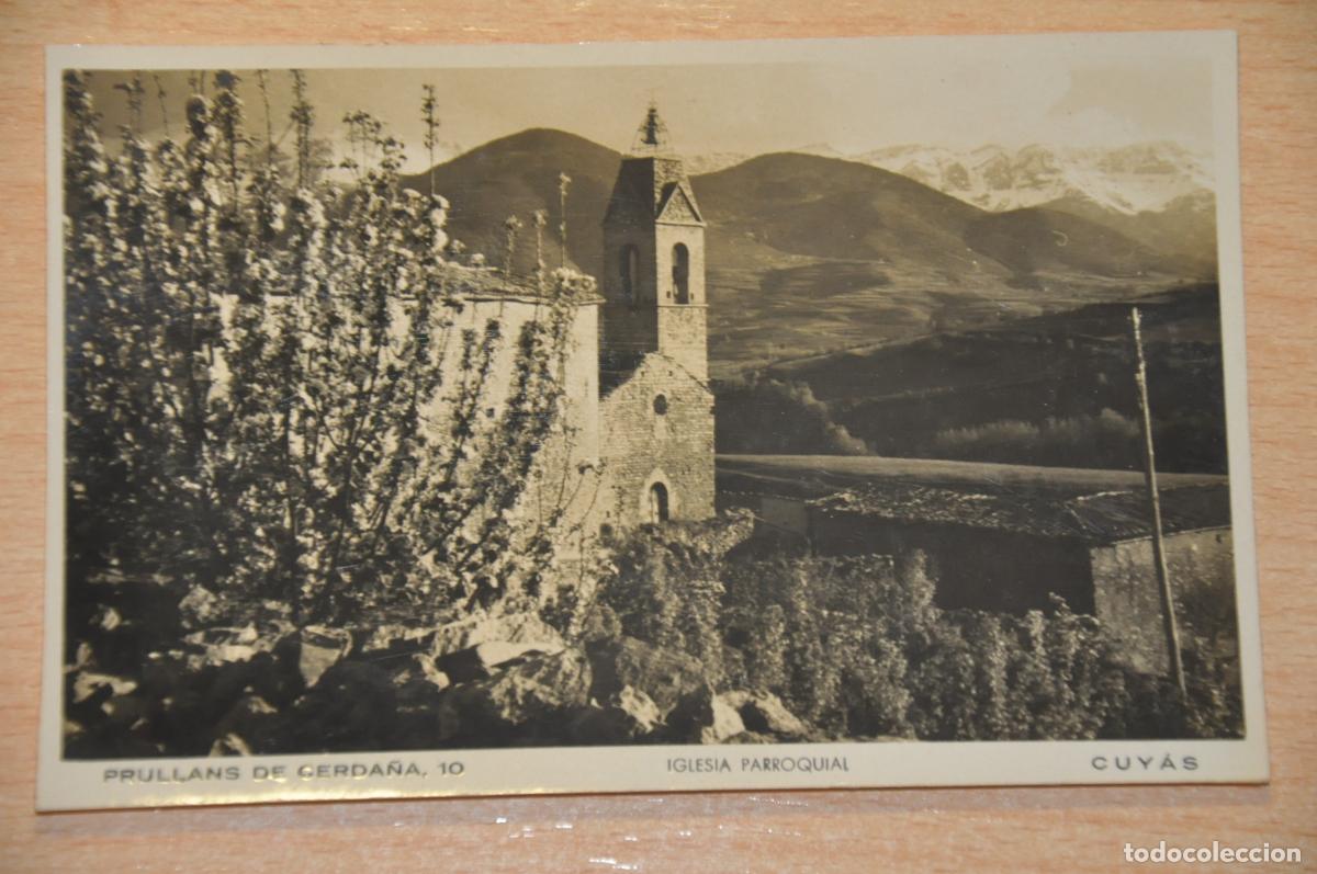 Postales: postal prullans de cerda&ntilde;a, iglesia parroquial, foto cuyas