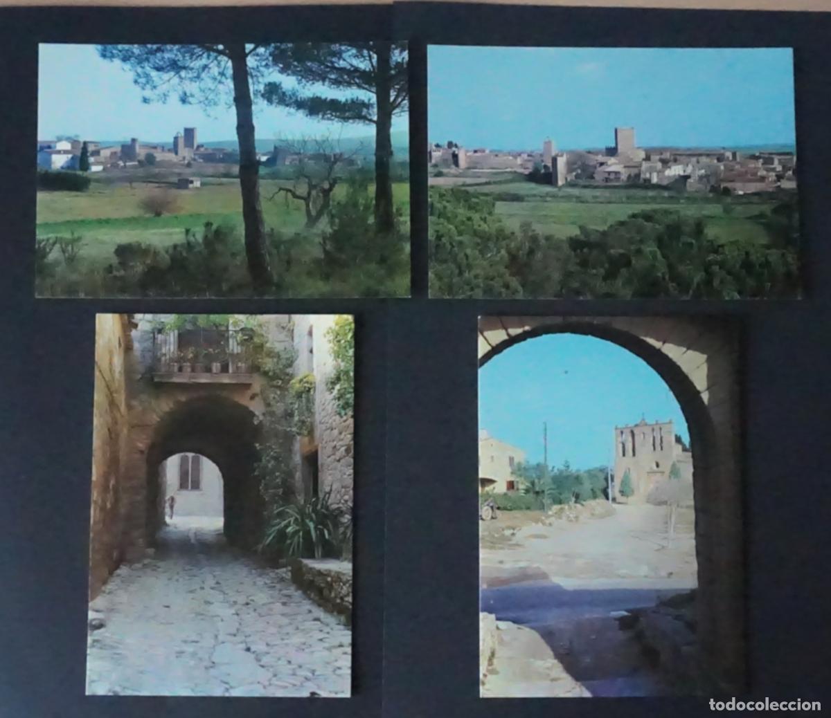 Postales: 4 postales de Peratallada (Girona), sin circular, con la fecha 4-4-1978 escrita en el reverso