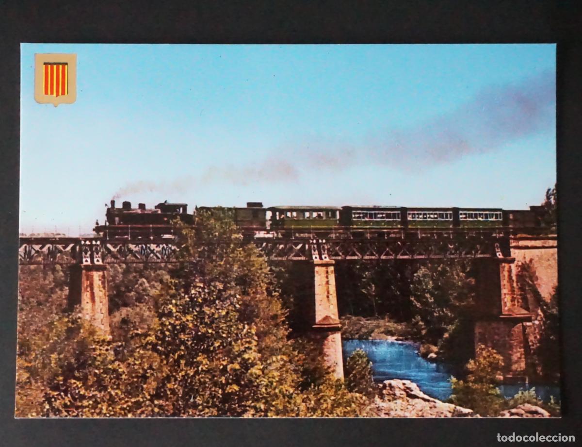 Postales: El Pasteral (Girona) Tren Olot-Girona, postal sin circular con la fecha agosto 1979 escrita