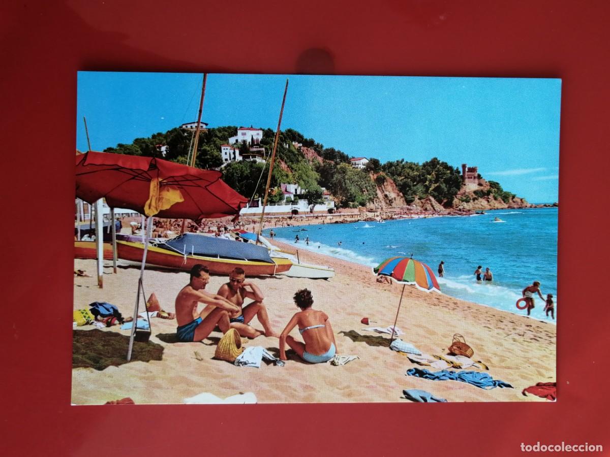 Postales: POSTAL 18556 NUEVA-UBACH 372 LLORET DE MAR GIRONA PLAYA -BA&Ntilde;ISTAS BARCOS