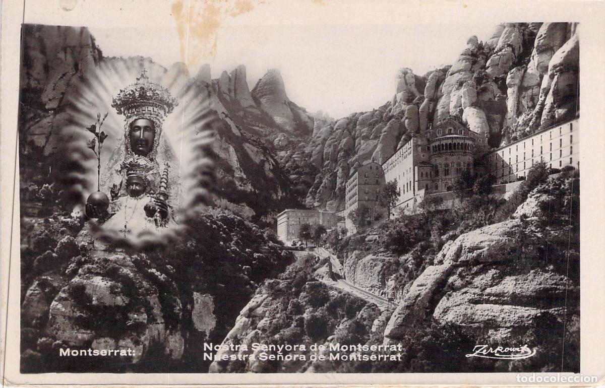 Postales: Postal del Monasterio y Nuestra Se&ntilde;ora de Montserrat Barcelona