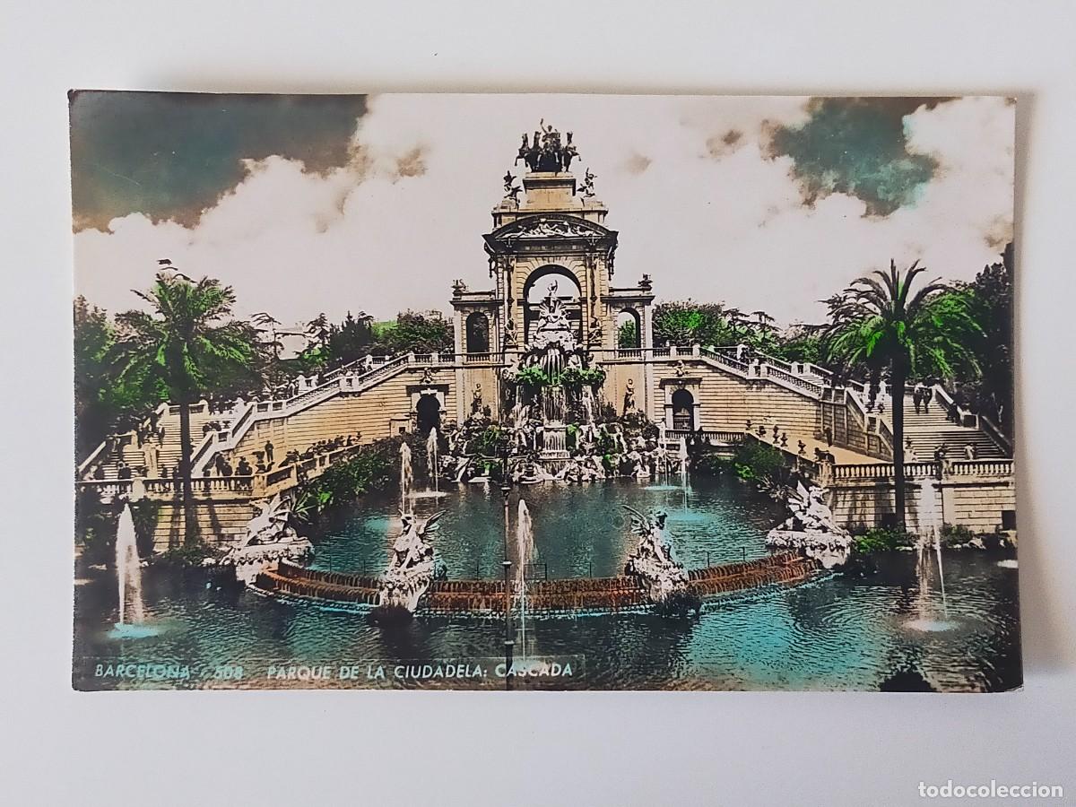 Postales: Tarjeta Postal BARCELONA: Parque de la Ciudadela, Cascada - Fot. Zerkowitz - Sin Circular.
