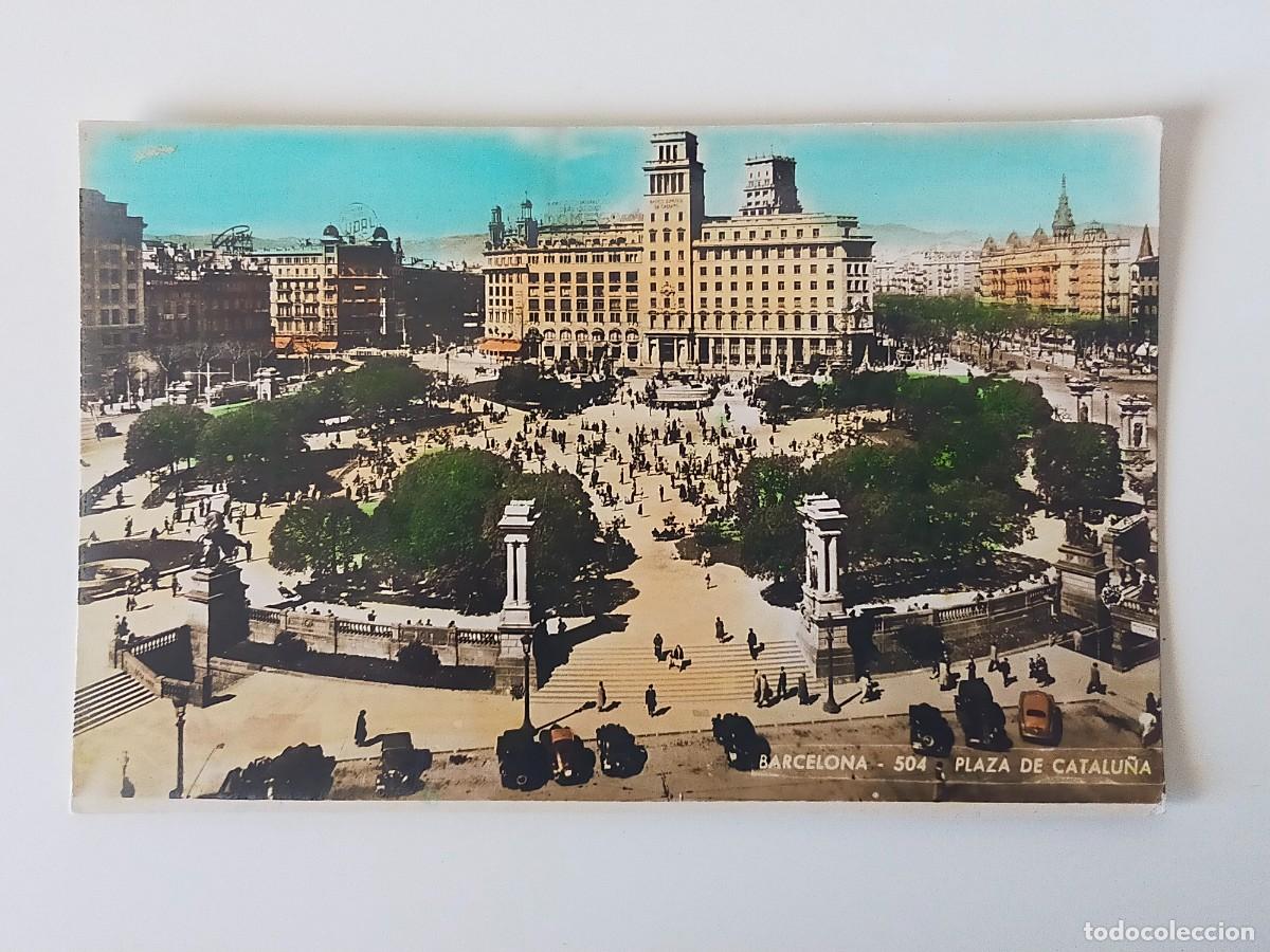 Postales: Tarjeta Postal BARCELONA: Plaza de Catalu&ntilde;a - Fot. Zerkowitz - Sin Circular.