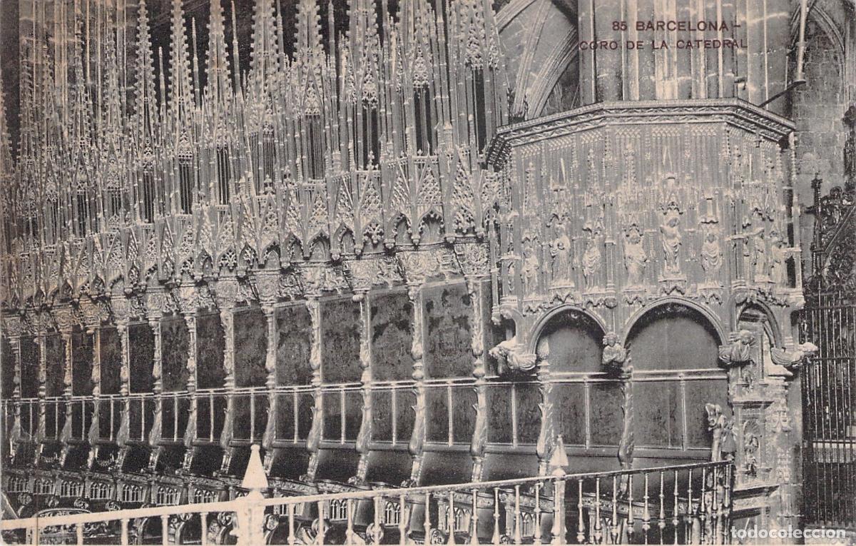 Postales: Postal del Coro de la Catedral de Barcelona - Siller&iacute;a G&oacute;tica