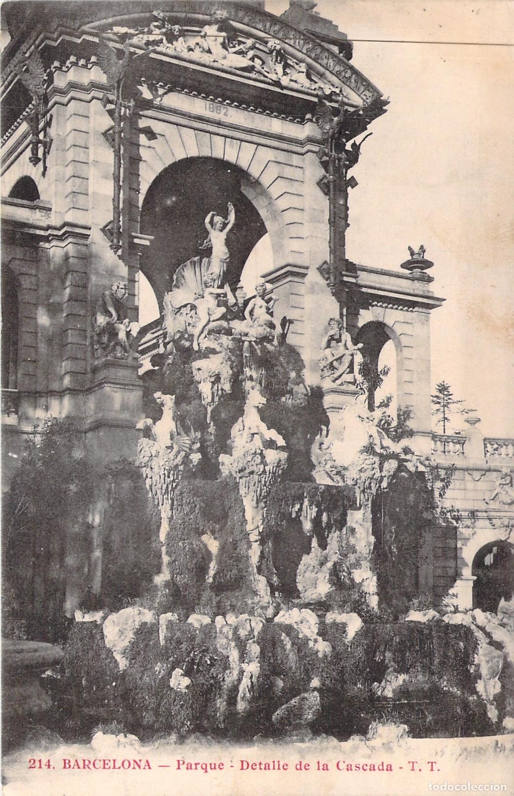 Postales: Postal de la Cascada Monumental del Parque de la Ciudadela en Barcelona
