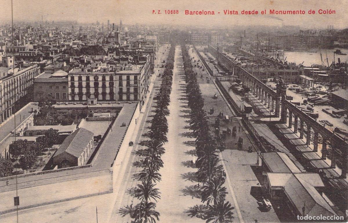 Postales: Tarjeta Postal Barcelona Vista desde el Monumento de Col&oacute;n