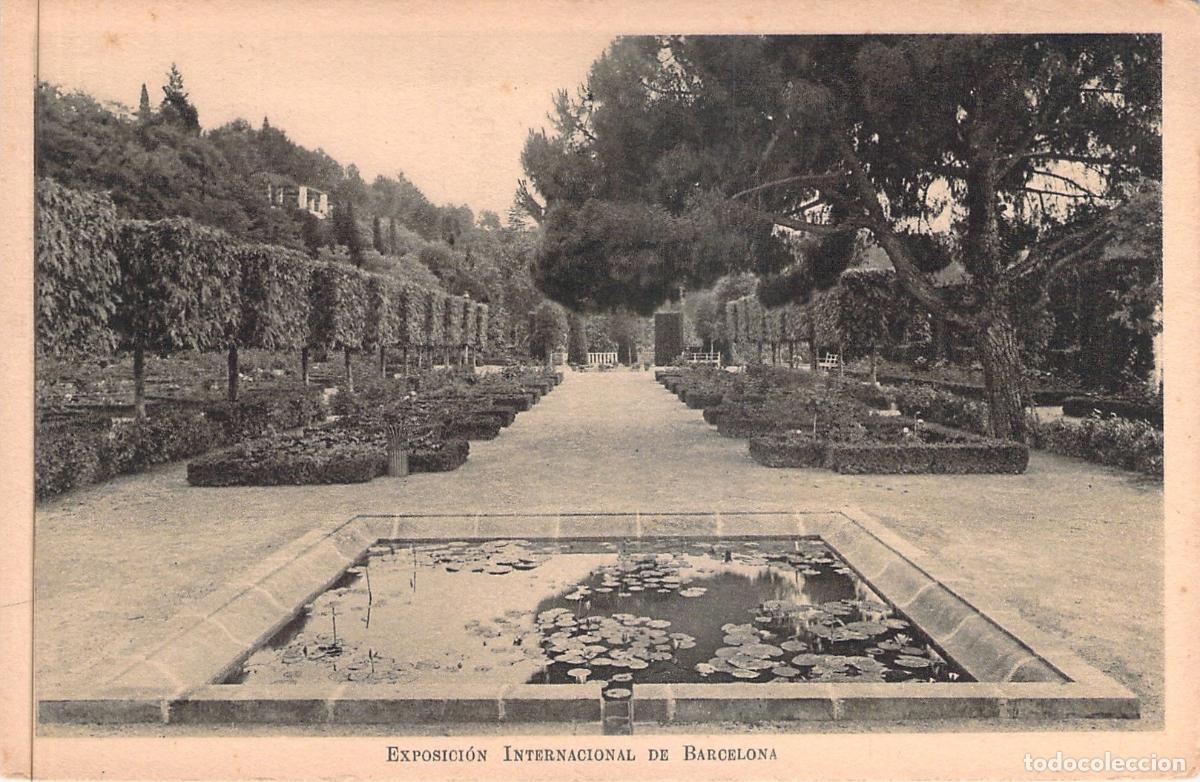 Postales: Postal Exposici&oacute;n Internacional de Barcelona, Un Rinc&oacute;n del Parque