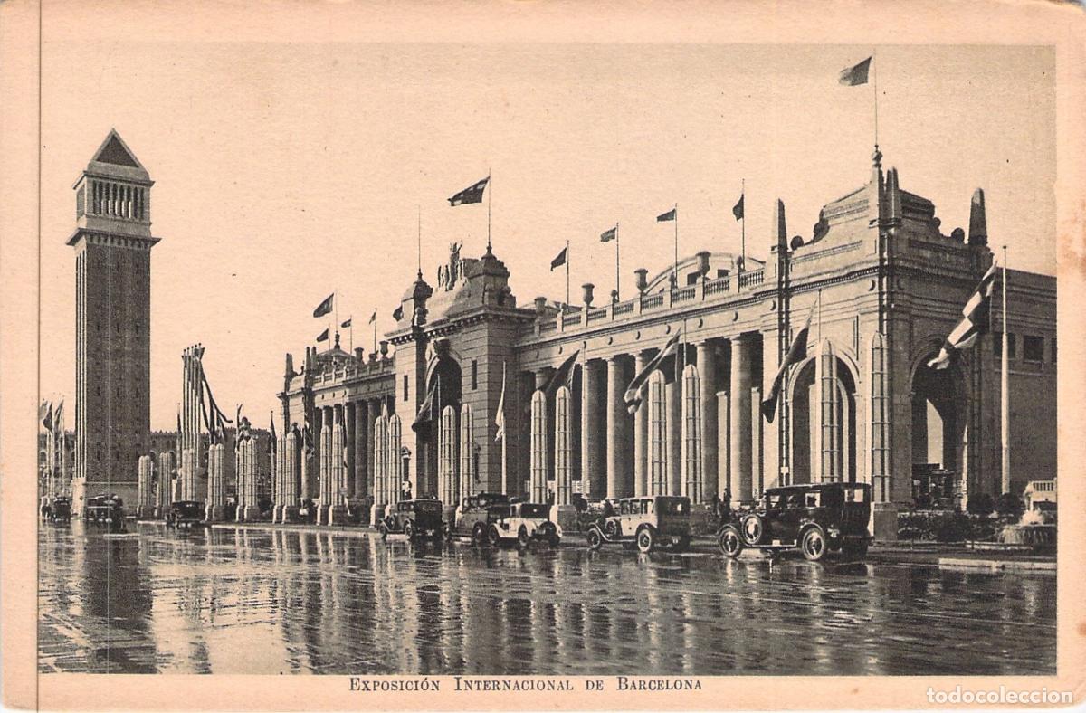 Postales: Postal Palacio de Comunicaciones Exposici&oacute;n Internacional de Barcelona