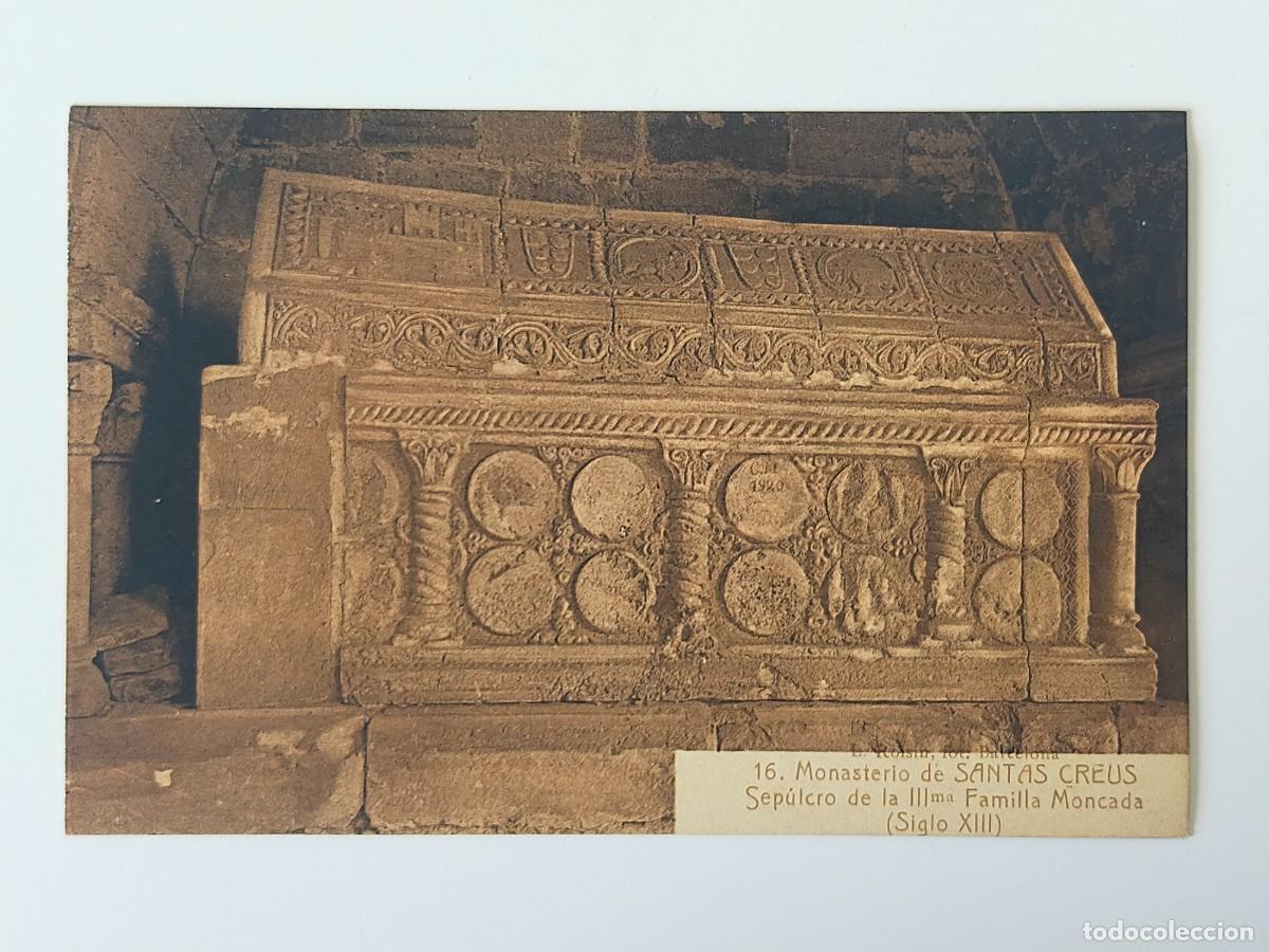 Postales: Tarjeta Postal TARRAGONA: Monasterio Santas Creus, Sepulcro Familia Moncada - Fot L Roisin - S/C