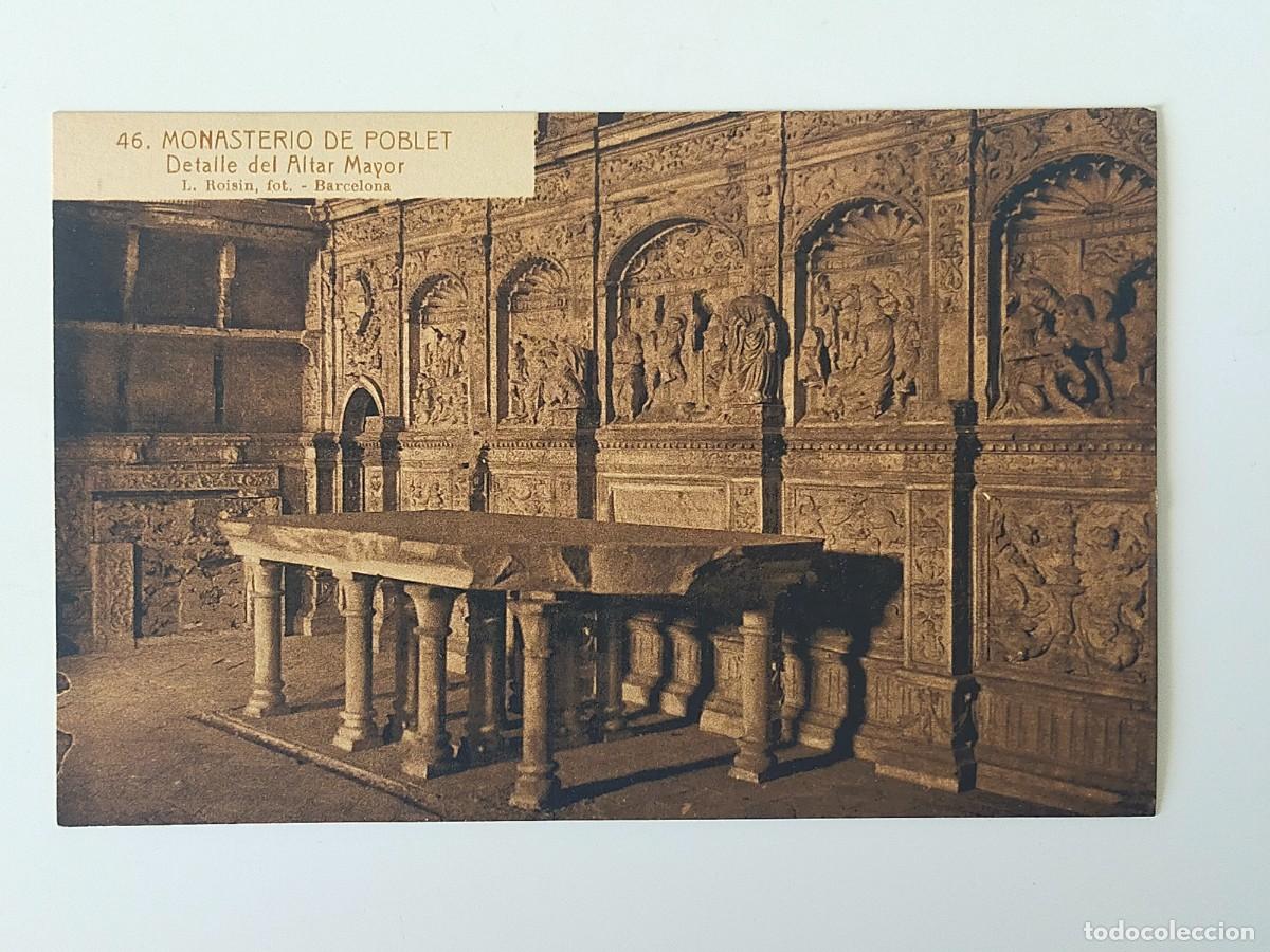 Postales: Tarjeta Postal TARRAGONA: Monasterio de Poblet, Altar Mayor - Fot L Roisin - S/C