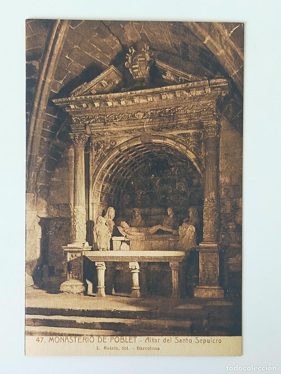 Postales: Tarjeta Postal TARRAGONA: Monasterio de Poblet, Altar del Santo Sepulcro - Fot L Roisin - S/C