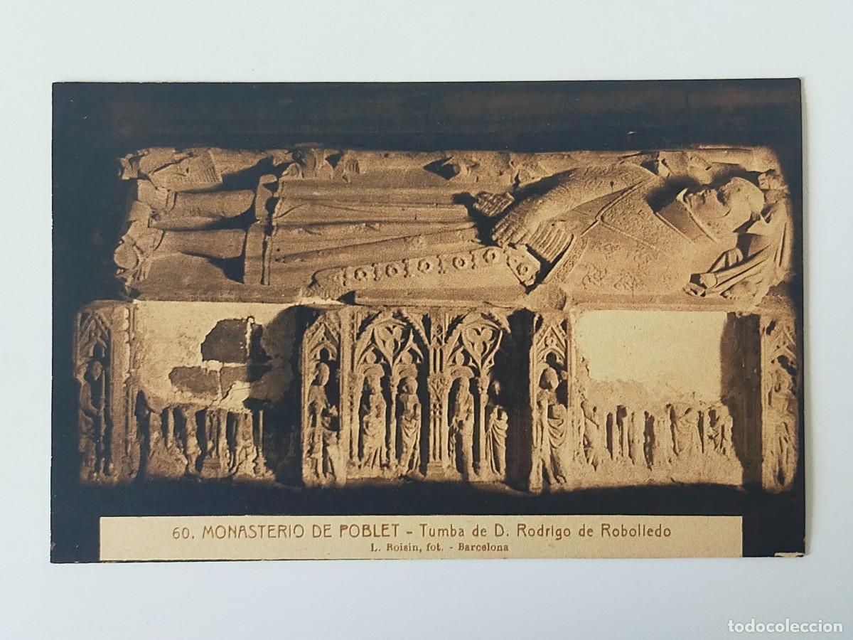 Postales: Tarjeta Postal TARRAGONA Monasterio de Poblet, Tumba de D. Rodrigo de Robolledo - Fot L Roisin - S/C