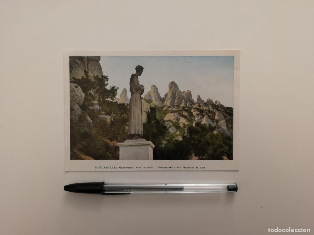 Postales: ANTIGUA TARJETA -10*15- MONTSERRAT - MONUMENTO A SAN FRANCISCO - RELIGION