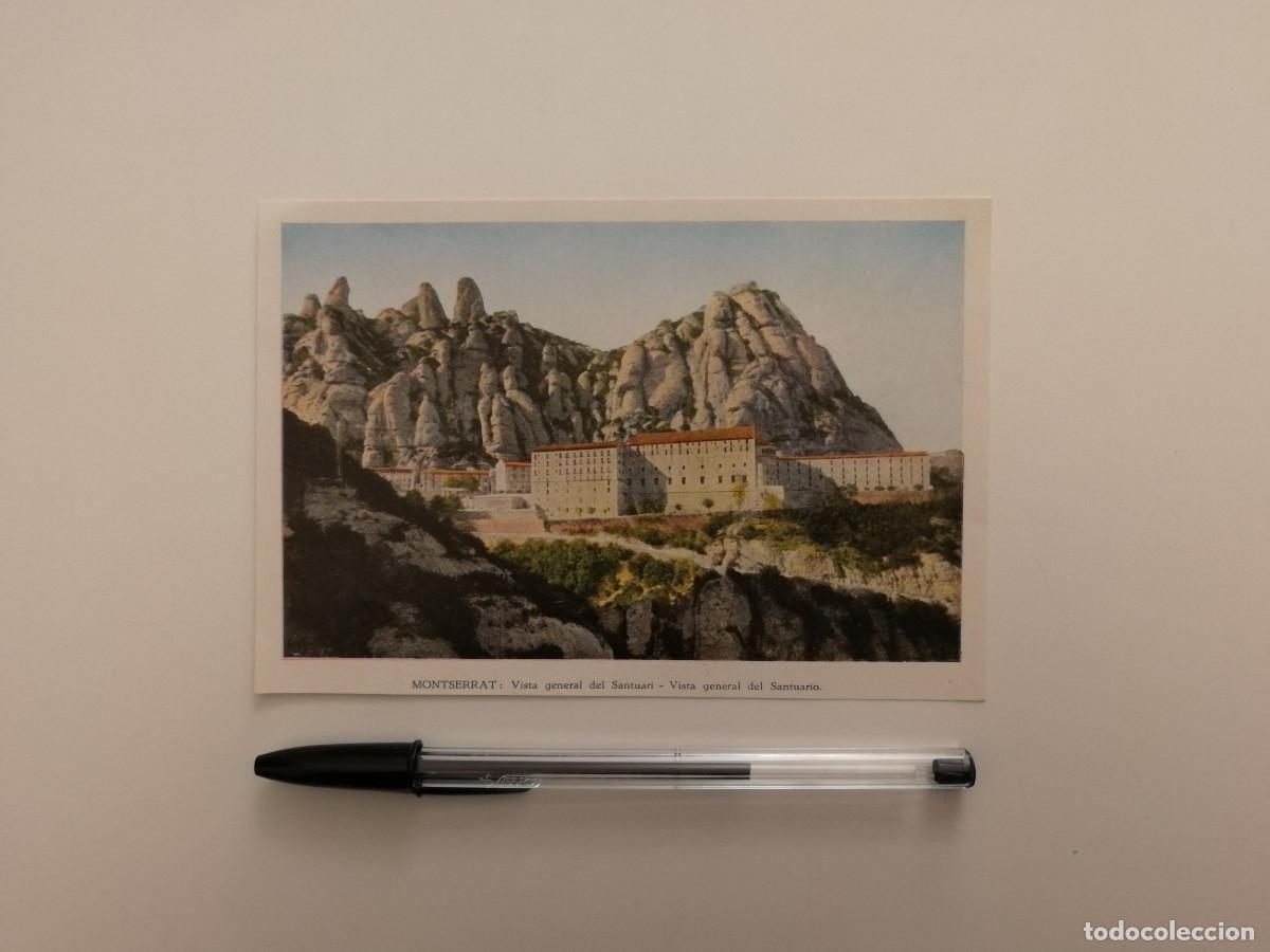 Postales: ANTIGUA TARJETA -10*15- MONTSERRAT - VISTA GENERAL DEL SANTUARIO - RELIGION - MONTA&Ntilde;A