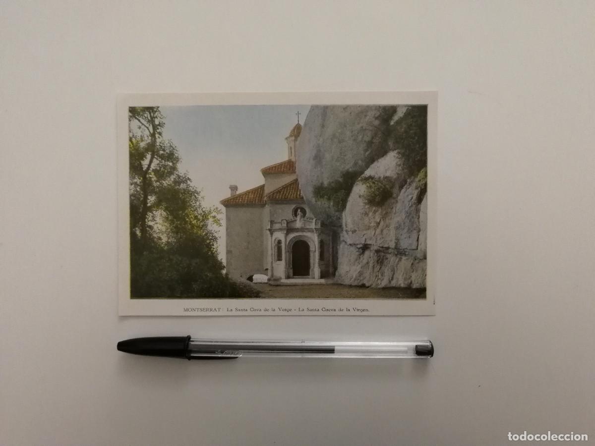 Postales: ANTIGUA TARJETA -10*15- MONTSERRAT - SANTA CUEVA VIRGEN - RELIGION - MONTA&Ntilde;A