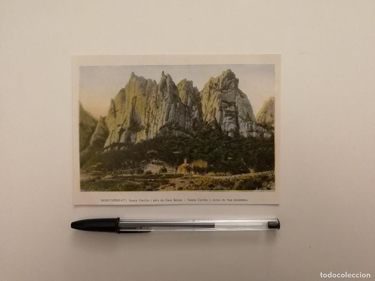 Postales: ANTIGUA TARJETA -10*15- MONTSERRAT - PICOS SAN JERONIMO - RELIGION - MONTA&Ntilde;A