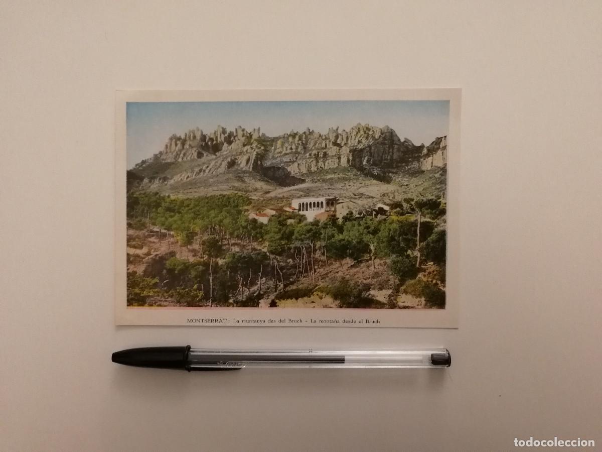 Postales: ANTIGUA TARJETA -10*15- MONTSERRAT - LA MONTA&Ntilde;A DESDE EL BRUCH - RELIGION - MONTA&Ntilde;A