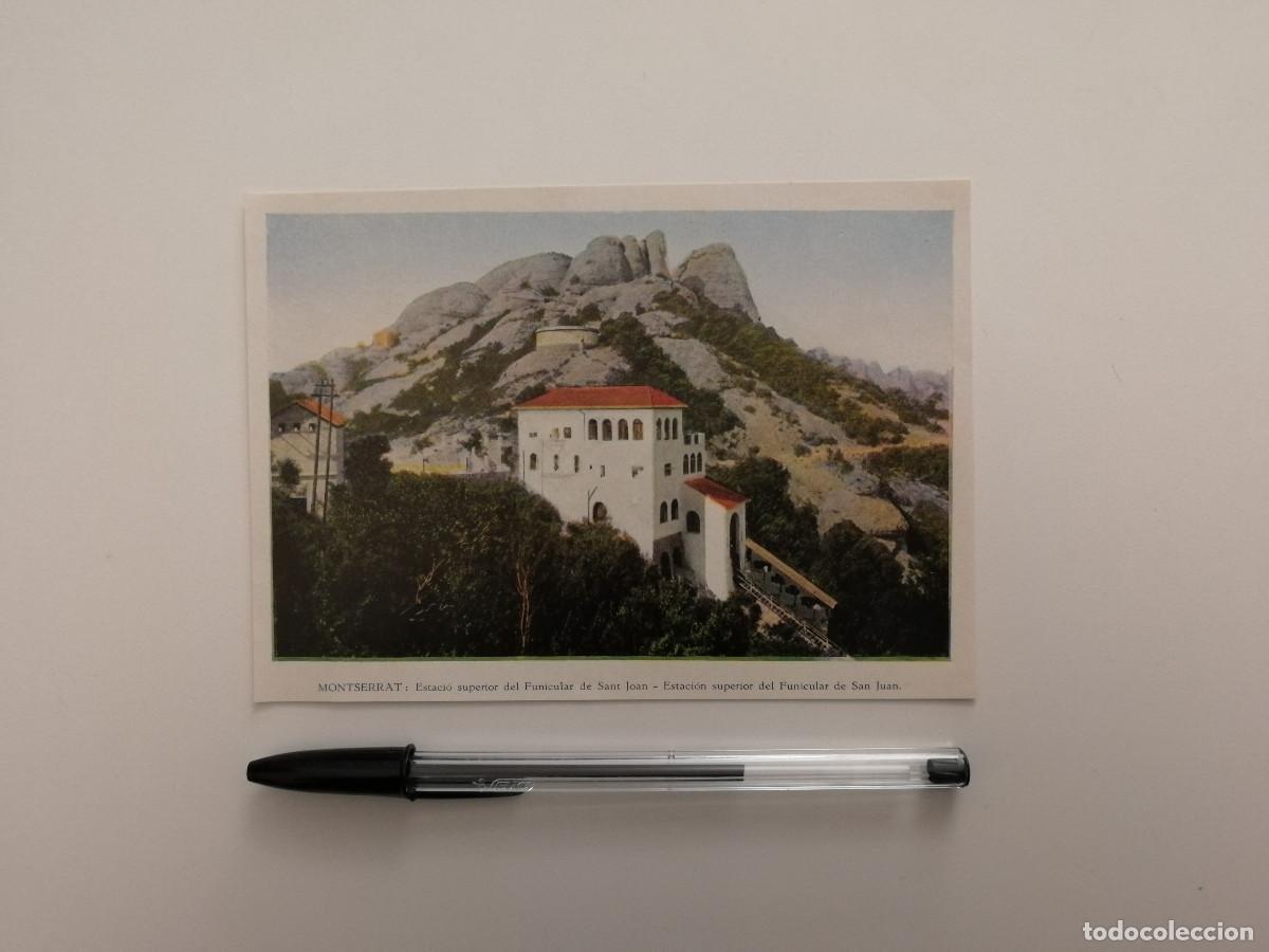 Postales: ANTIGUA TARJETA -10*15- MONTSERRAT - ESTACION SUPERIOR FUNICULAR - RELIGION - MONTA&Ntilde;A