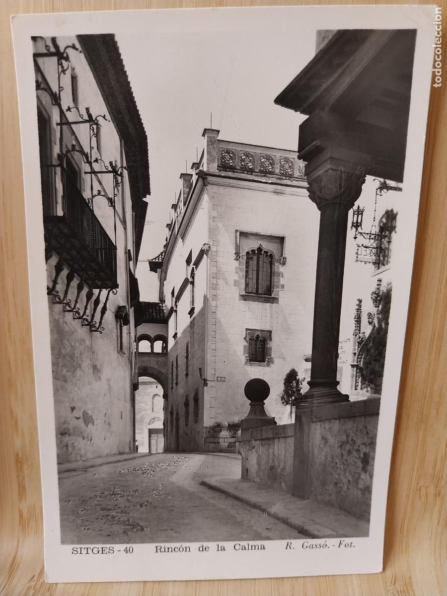 Postales: SITGES RINC&Oacute;N DE LA CALMA ED R GASS&Oacute; 40 CIRCULADA A&Ntilde;O 1957 PRECIOSA IMAGEN BN ORIGINAL
