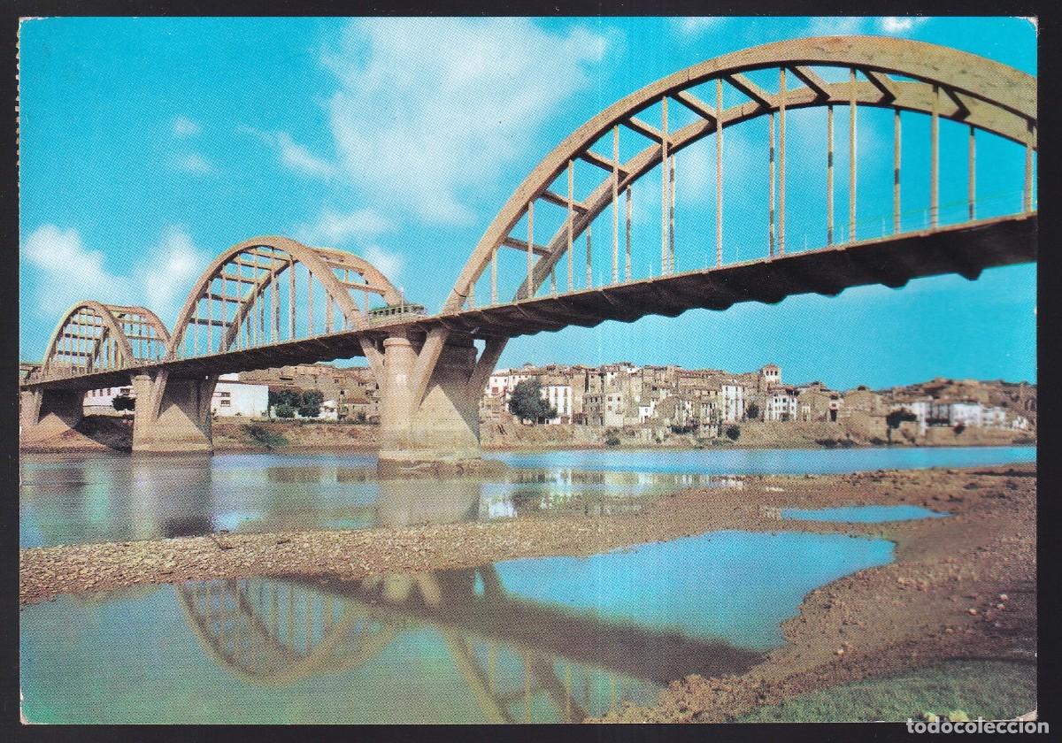 Postales: M&oacute;ra d'Ebre. *Puente sobre el Ebro y vista parcial* Foto Color Raymond n&ordm; 1. Circulada 1965.