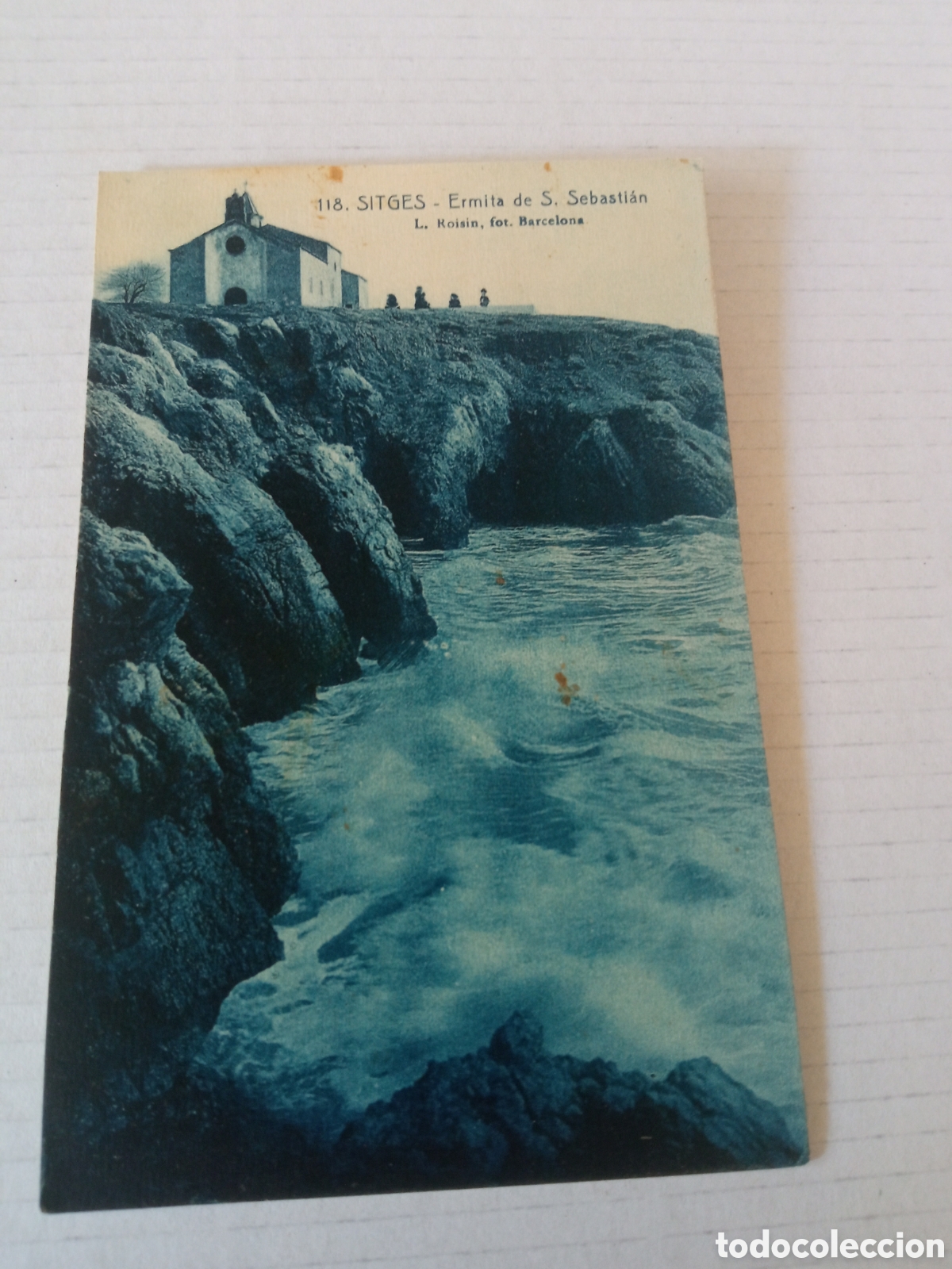 Postales: Antigua postal fotogr&aacute;fica, Sitges, Ermita de San Sebasti&aacute;n