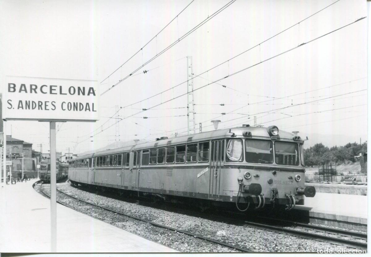 Postales: SANT ANDREU-ESTACI&Oacute;N DEL FERROCARRIL-S.ANDRES CONDAL-A&Ntilde;O 1974-FOTOGR&Aacute;FICA-RARA