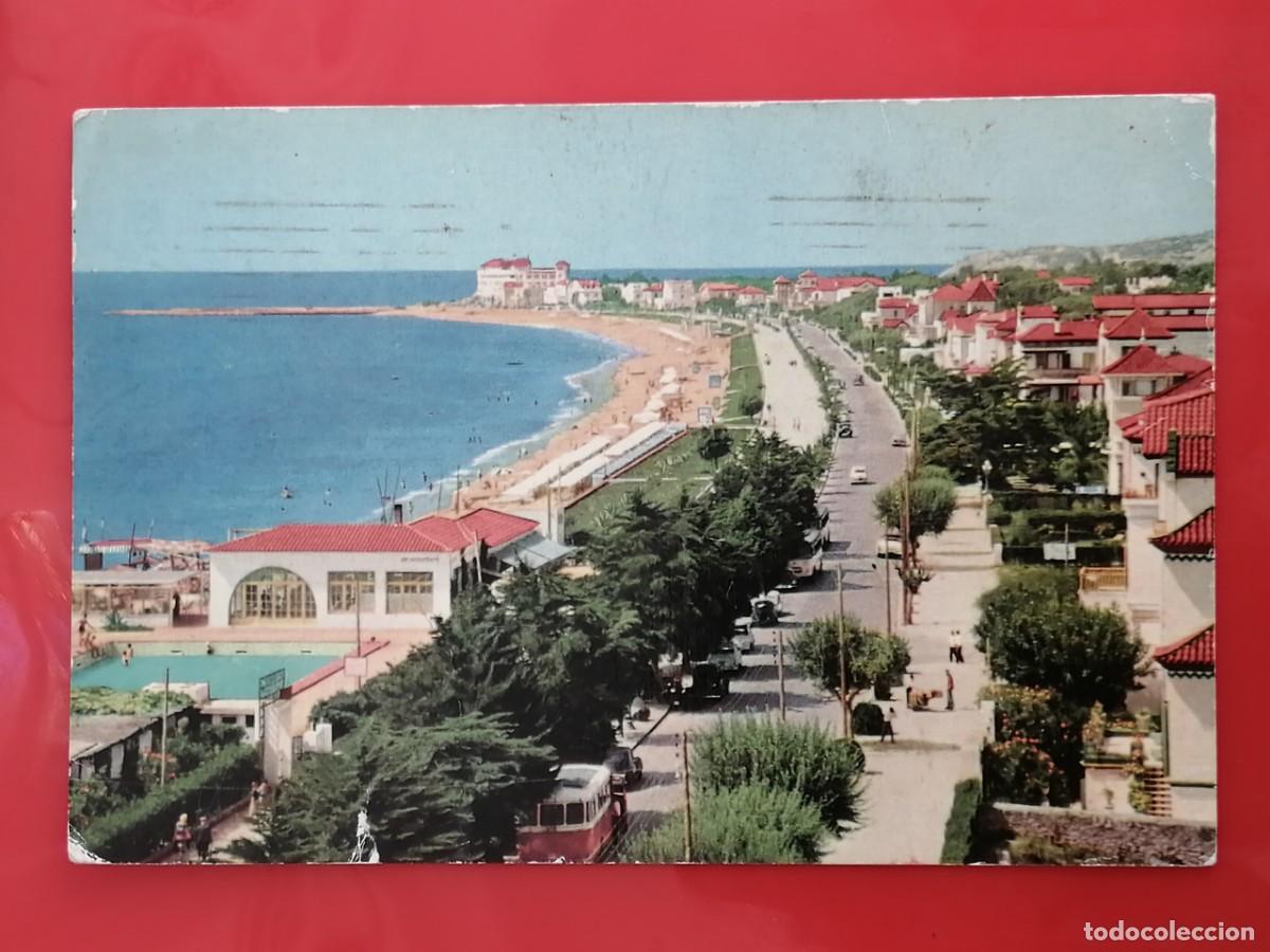 Postales: POSTAL 18775 MAT.1961-UBACH 171 SITGES BARELONA LA PLAYA DE ORO Y PASEO DE MAR