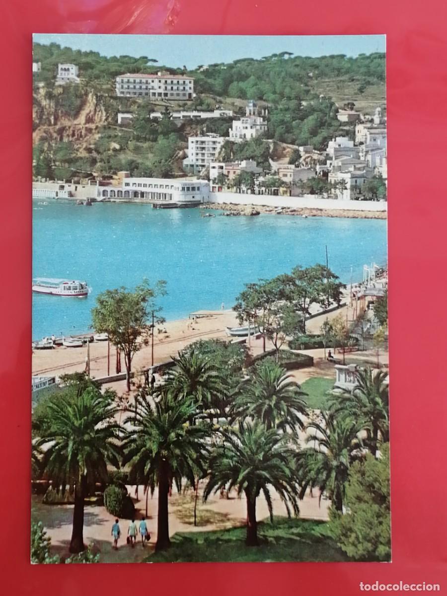 Postales: POSTAL 18768 NUEVA-UBACH 762 SAN FELIU DE GUIXOLS GIRONA PARQUE PLAYAS RECO DE GARBI BARCO