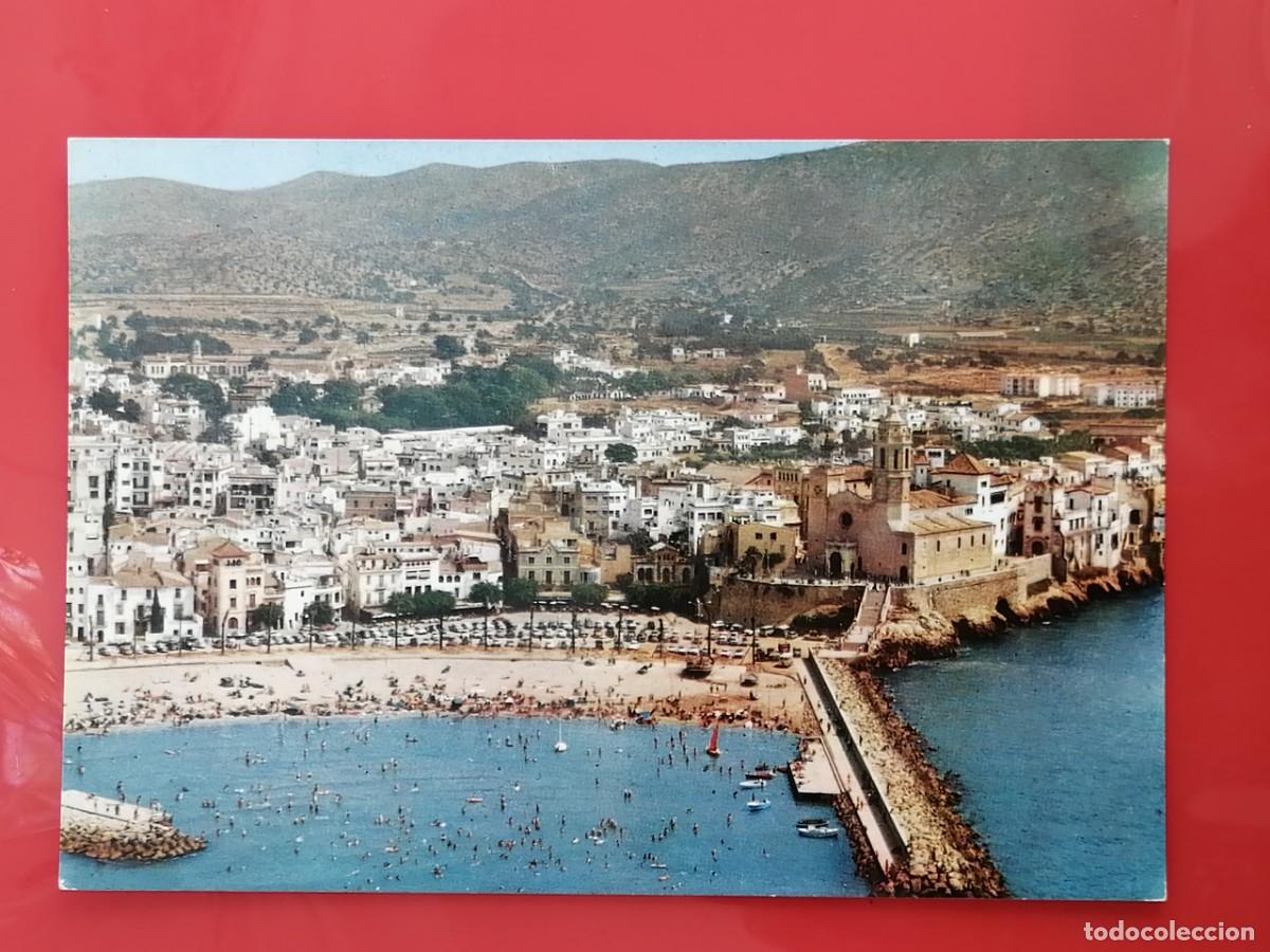 Postales: POSTAL 18747 ESCRITA-TAF EXC. RAFALES SERIE II N&ordm; 652 SITGES BARCELONA PLAYA DE ORO PUNTA -IGLESIA