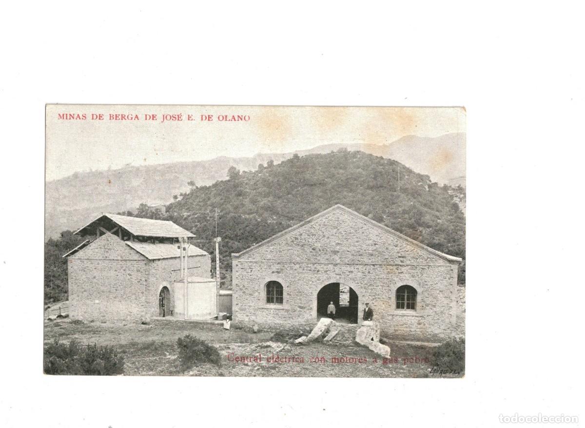 Postales: MINAS DE BERGA. DE JOSE E. DE OLANO. CENTRAL EL&Eacute;CTRICA