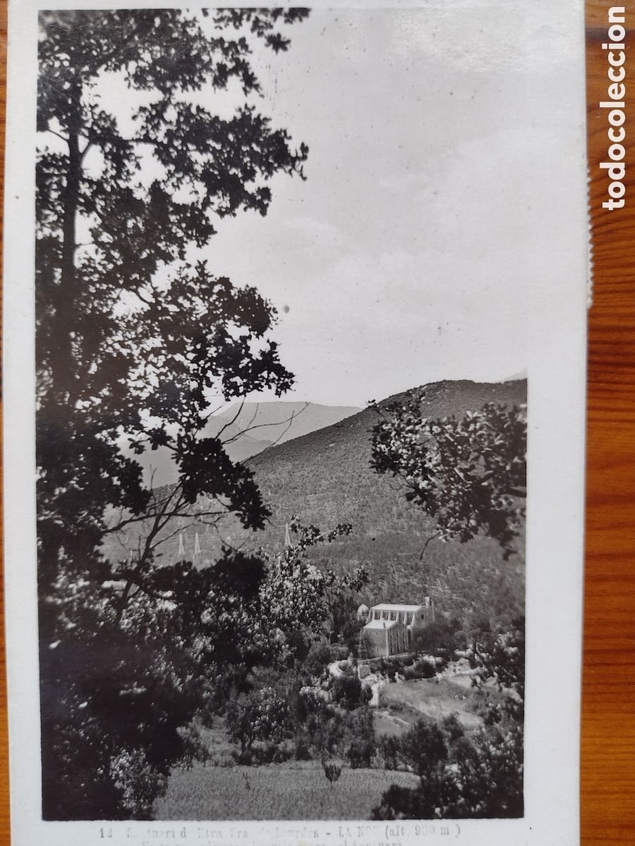 Postales: Postal a&ntilde;os 50, santuario de Lourdes de la Nou