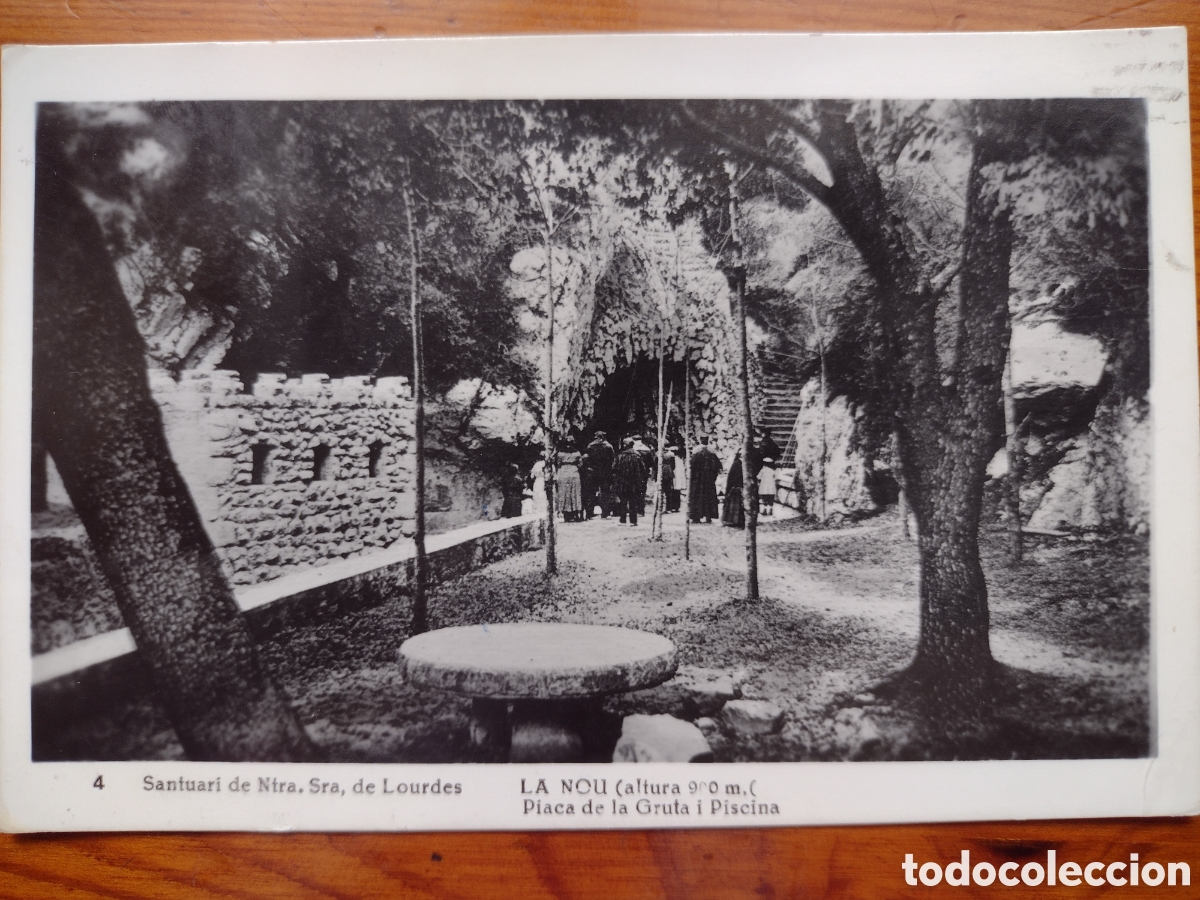 Postales: Lourdes de la Nou, postal anys 50, circulada