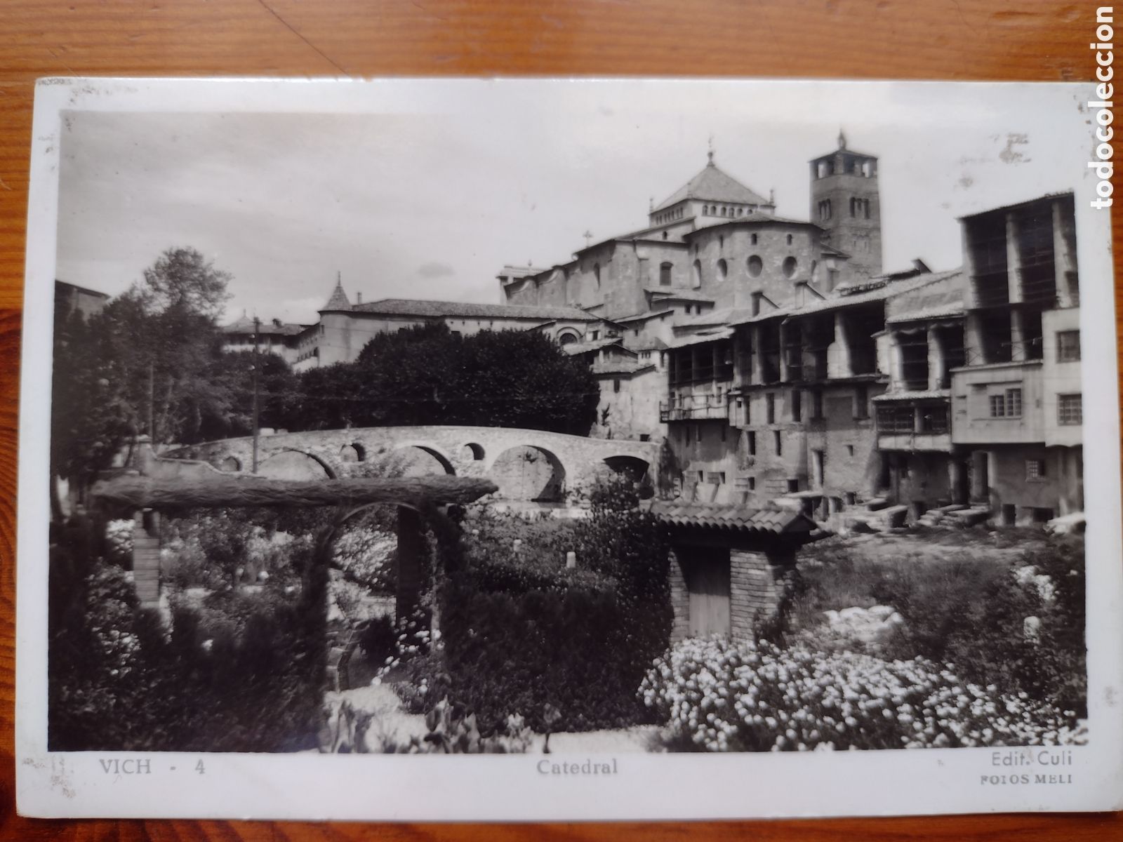Postales: Postal a&ntilde;os 50, vista catedral de Vic