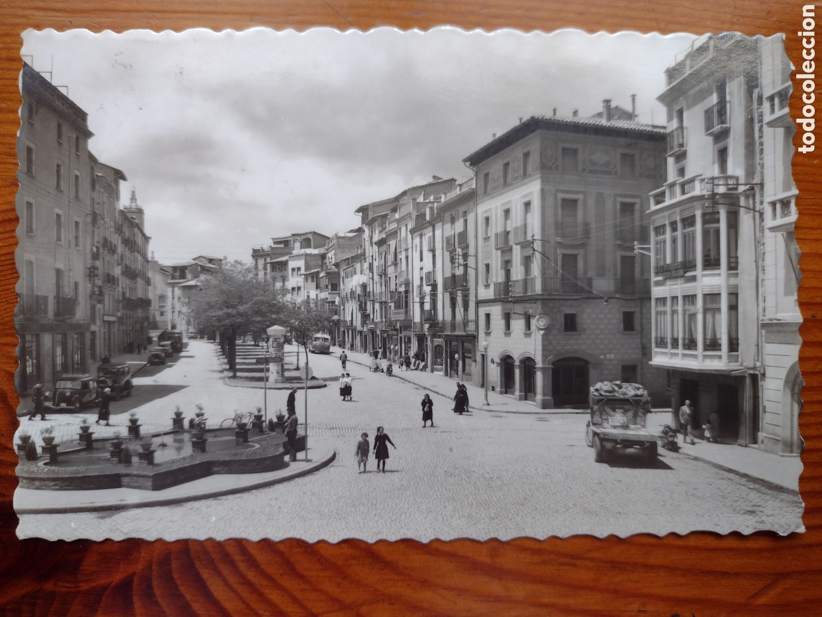 Postales: Postal anys 50 de Vic, circulada b/n