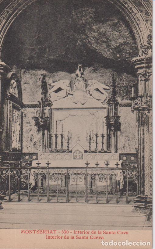Cartoline: MONTSERRAT, INTERIOR DE LA SANTA COVA - E. M. DE M. N&ordm; 530 - S/C