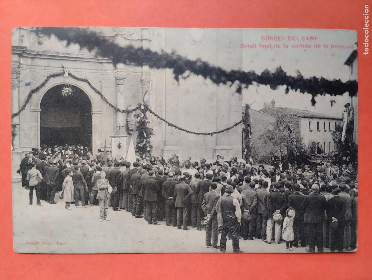 Cartes Postales: POSTAL FOTOGRAFICA BORGES DEL CAMP TARRAGONA. DETALL FINAL DE LA SORTIDA DE LA PROFESSO