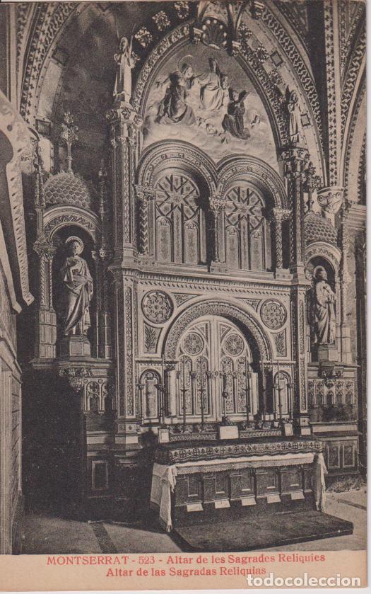 Postales: MONTSERRAT, ALTAR DE LES SAGRADES REL&Iacute;QUIES - E. M. DE M. N&ordm; 523 - S/C