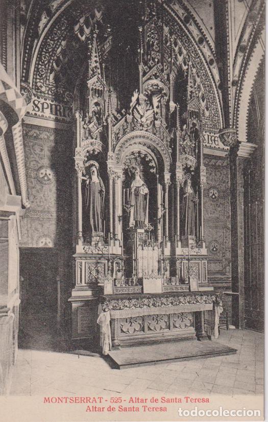 Postales: MONTSERRAT, ALTAR DE SANTA TERESA - E. M. DE M. N&ordm; 525 - S/C