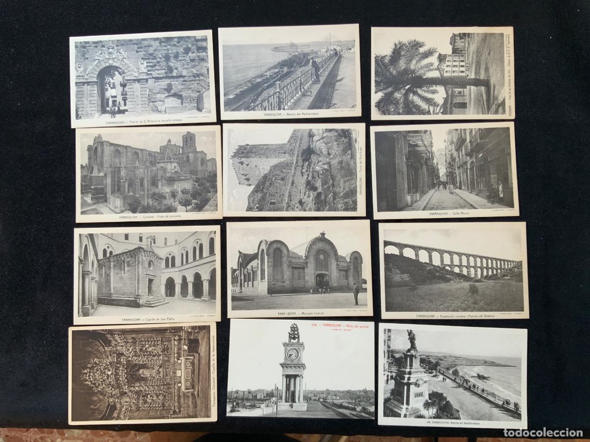 Postales: Lote de 12 postales de tarragona, roisin. Reloj, balcon, mayor, chartreux. Antonio, pablo. Nuevas.