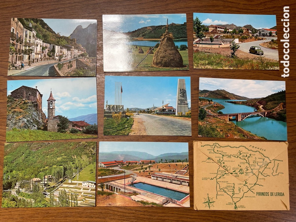Postales: Carpeta 8 SIN CIRCULAR Garrabella Pirineos L&eacute;rida - Imprenta Casa Torres Pobla de Segur