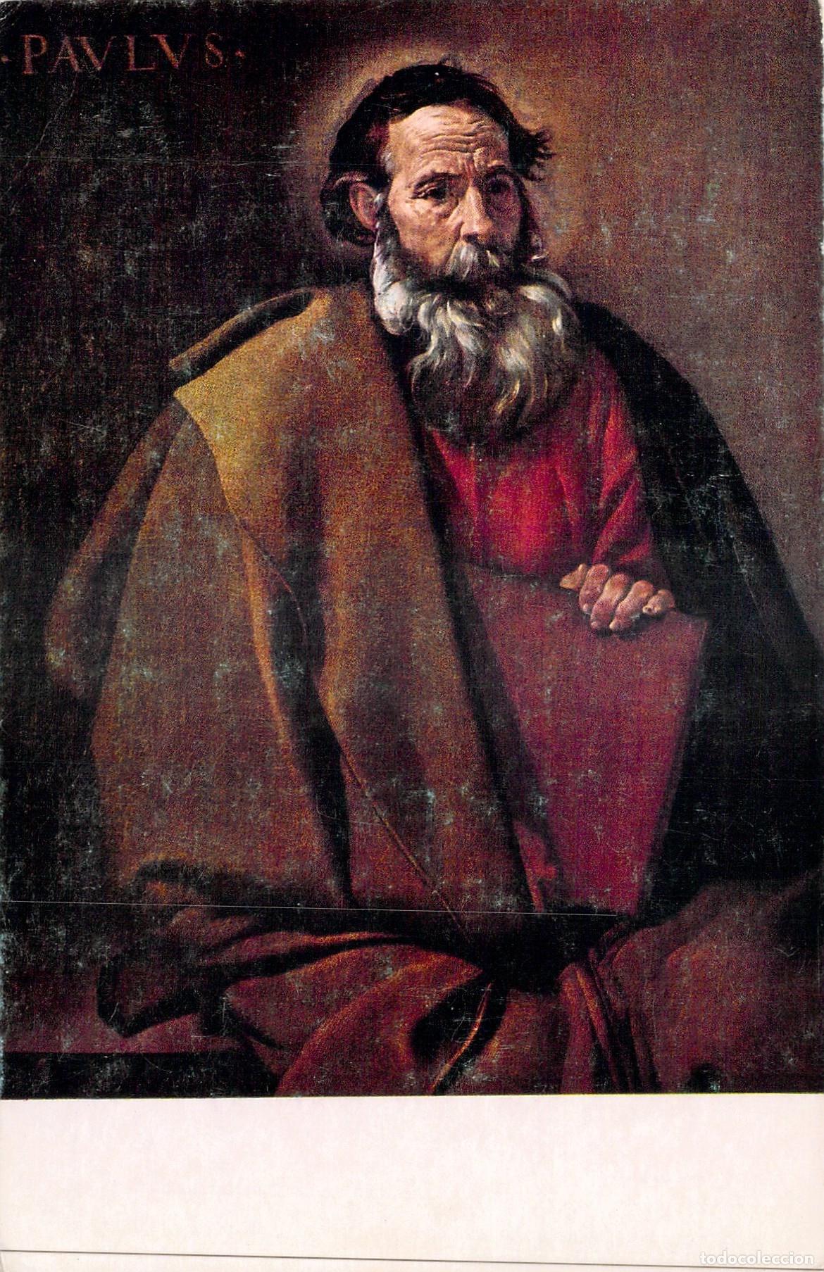 Postales: Postal Vel&aacute;zquez El Apostol San Pablo Museo de Arte Barcelona