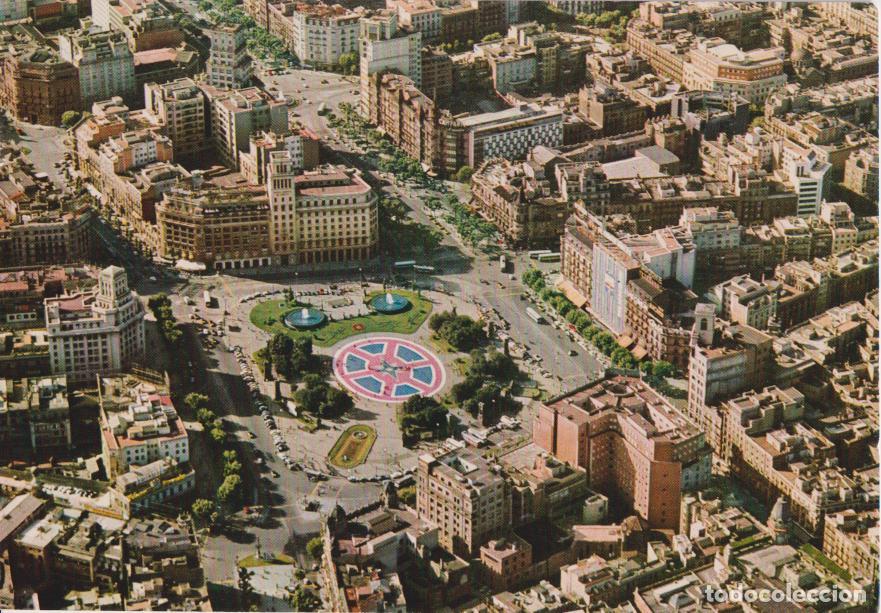 Postales: BARCELONA, PLAZA DE CATALU&Ntilde;A, VISTA A&Eacute;REA - V.C.F. FABREGAT N&ordm;59 - S/C